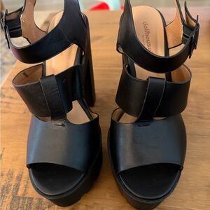 Dollhouse Black Platform Heels